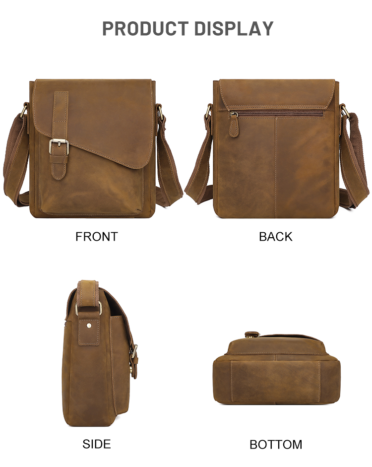 Dioerna genuine leather luxury business leather crossbody shoulder bag for men