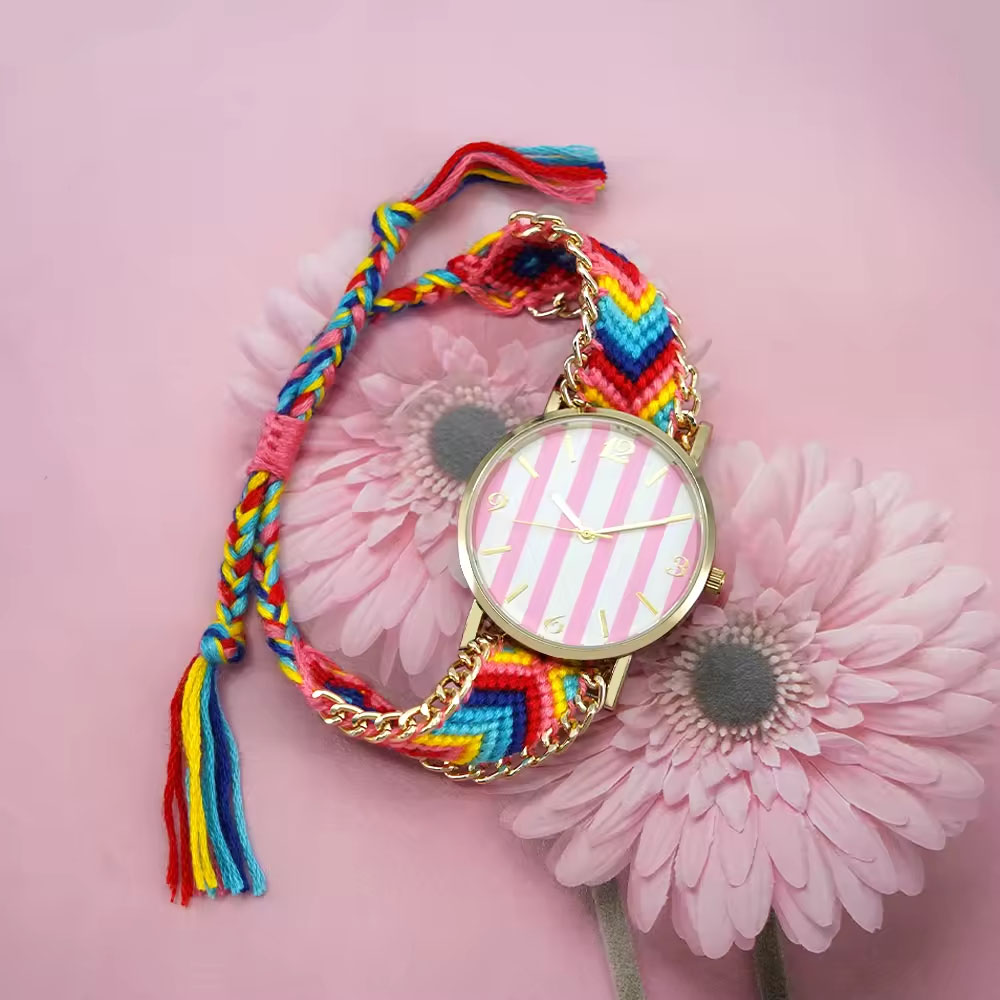 DIY Woven Bracelet Wool Watch Bohemian Style Women's Retro Handmade Watch