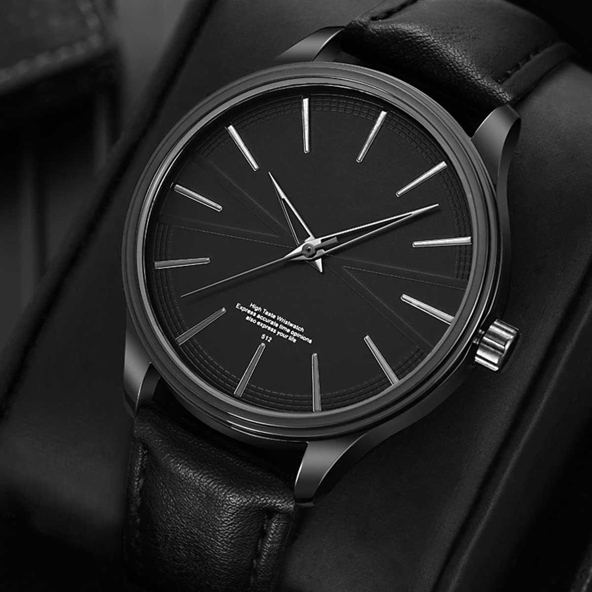 Mens Watches Ultra-Thin Minimalist Waterproof Fashion Simple Business Wrist Watch for Men Unisex Dress with Leather Band